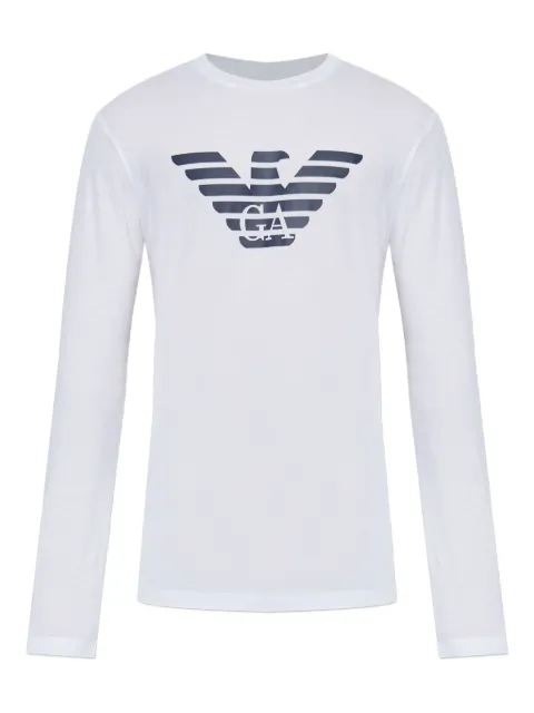 Emporio Armani t-shirt manches longues à logo imprimé
