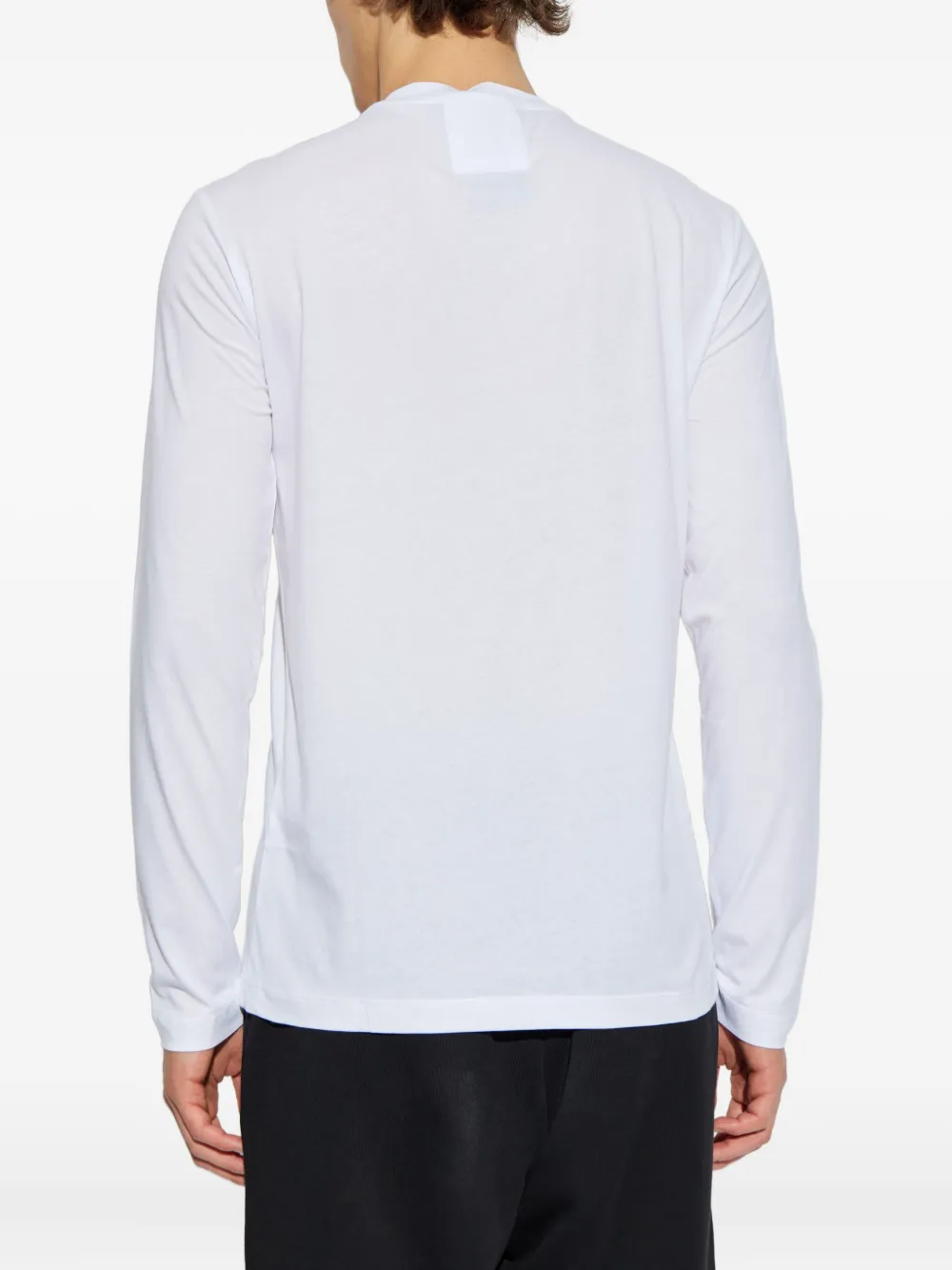 Emporio Armani logo-print long-sleeve T-shirt Wit