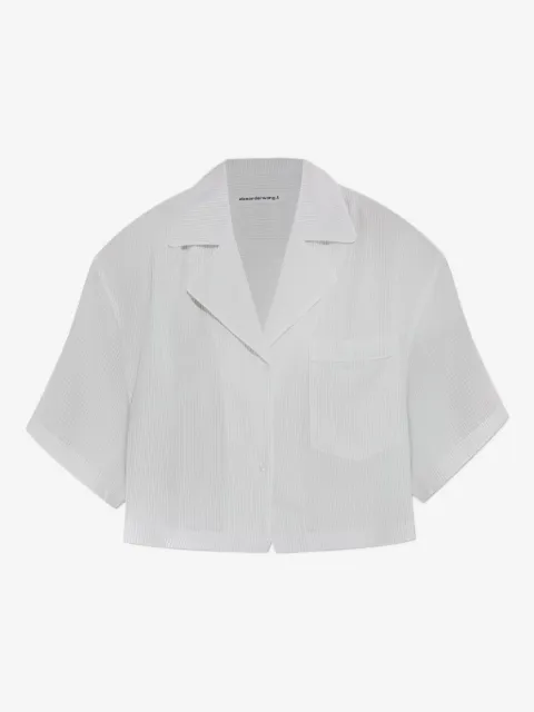 Alexander Wang pinstripe short-sleeve top