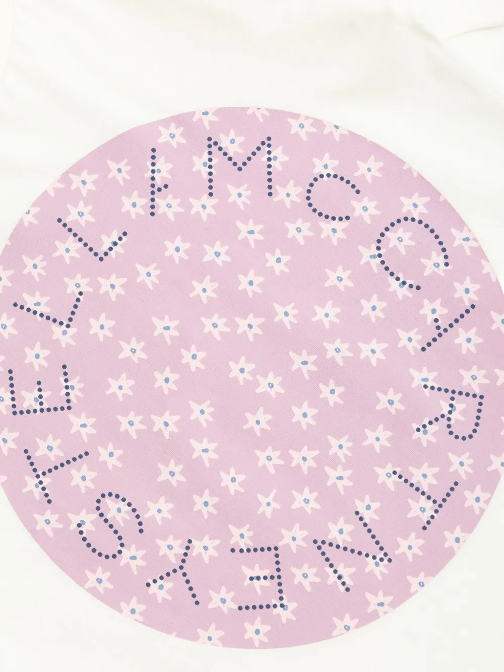 Stella McCartney Kids floral-print logo T-shirt Wit