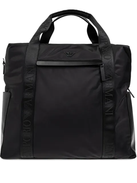 Emporio Armani logo-plaque tote bag
