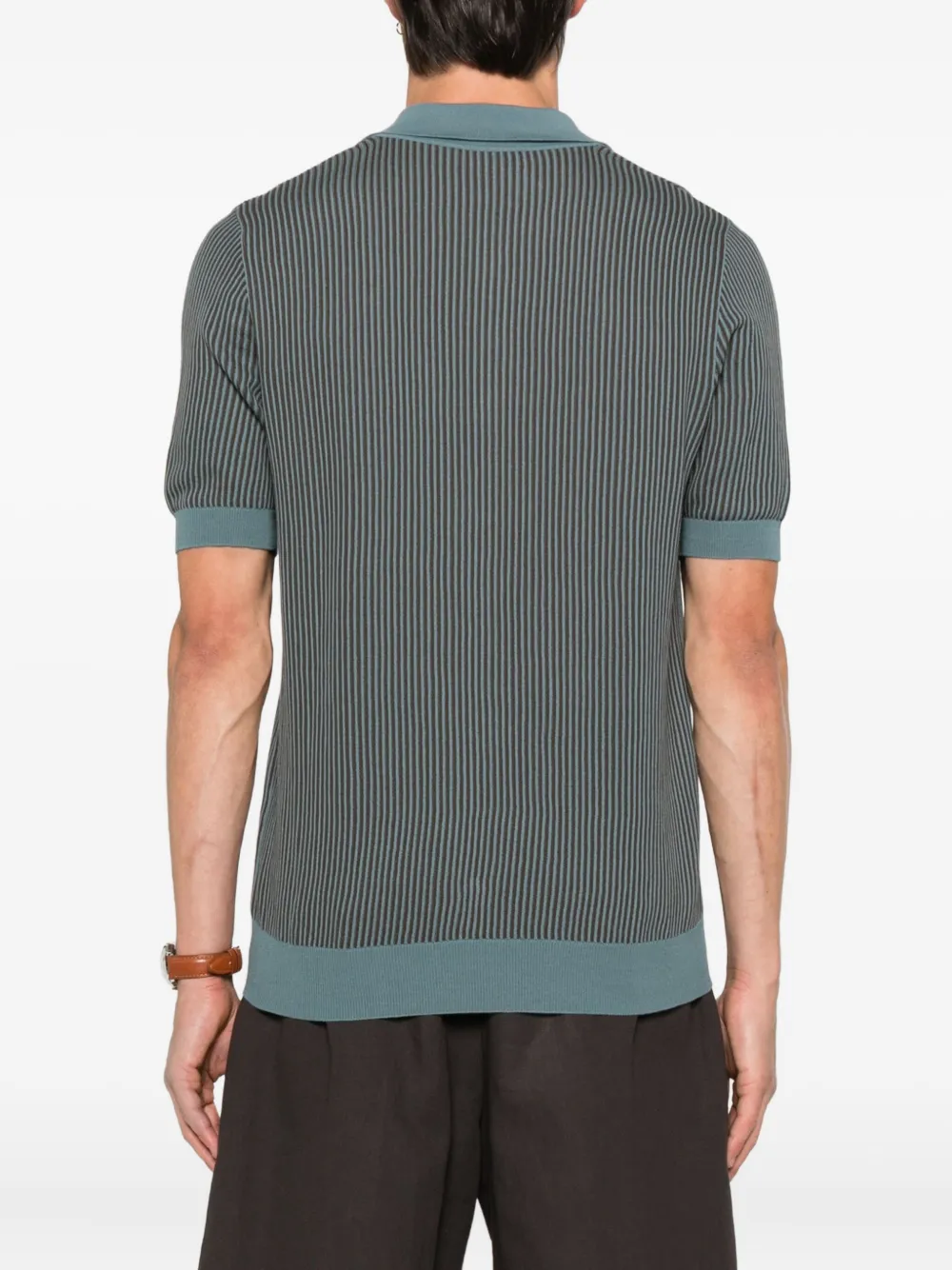 Gran Sasso Gestreept poloshirt Grijs