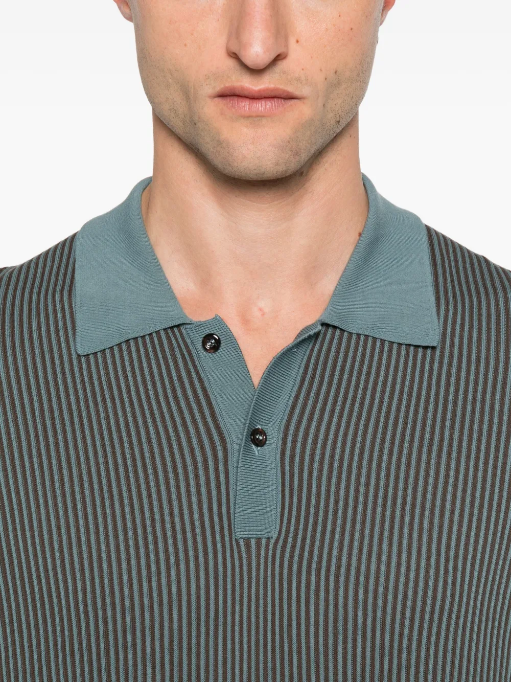 Gran Sasso Gestreept poloshirt Grijs