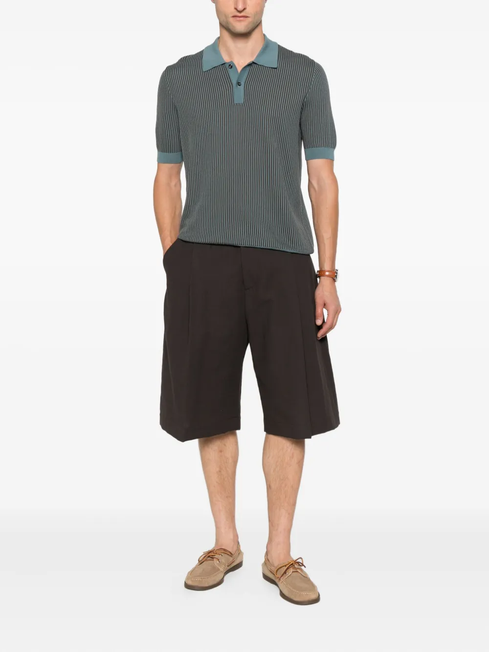 Gran Sasso Gestreept poloshirt - Grijs