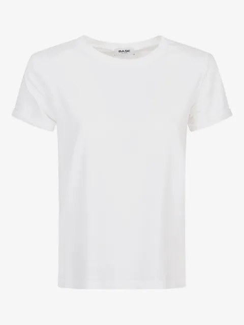 base playera manga corta con cuello redondo