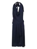 SILK95FIVE cowl-neck backless dress - Blue