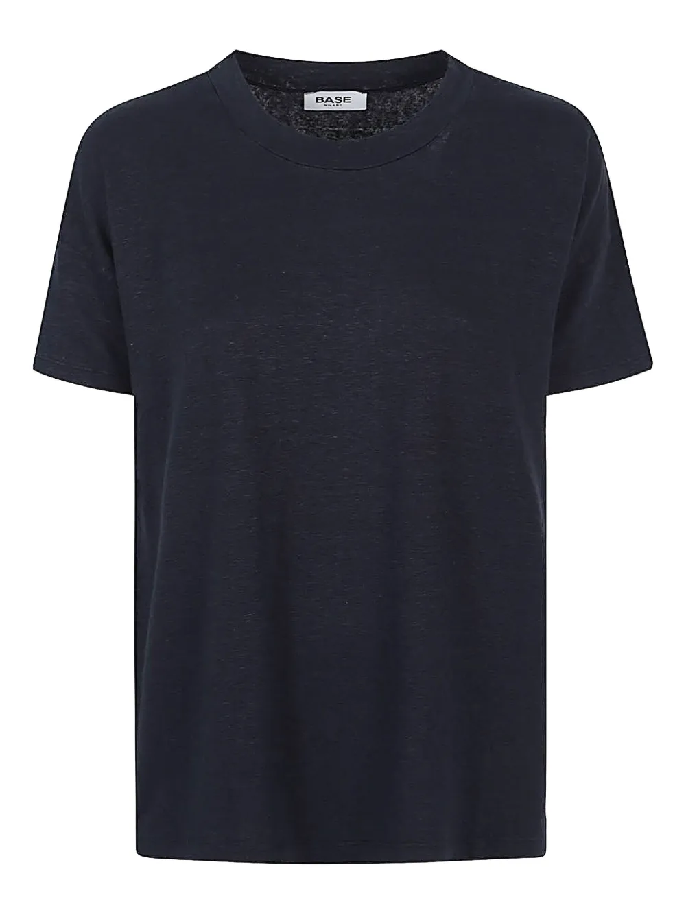 base crew-neck linen t-shirt | Blue | Image 1