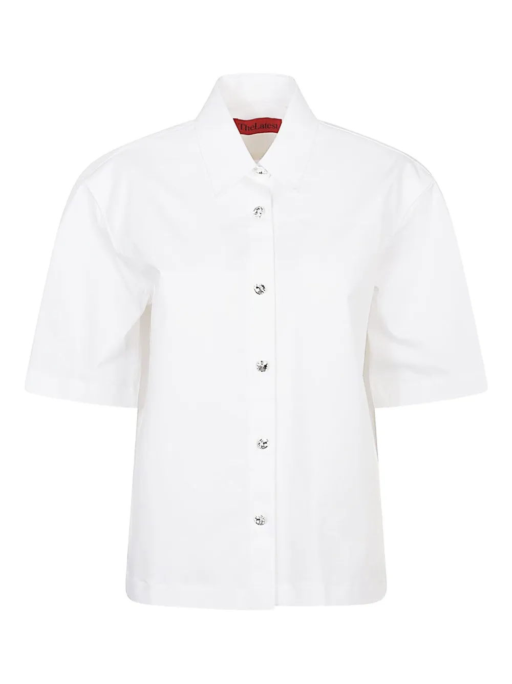 THELATEST jewel-button short-sleeve shirt | White | Image 1