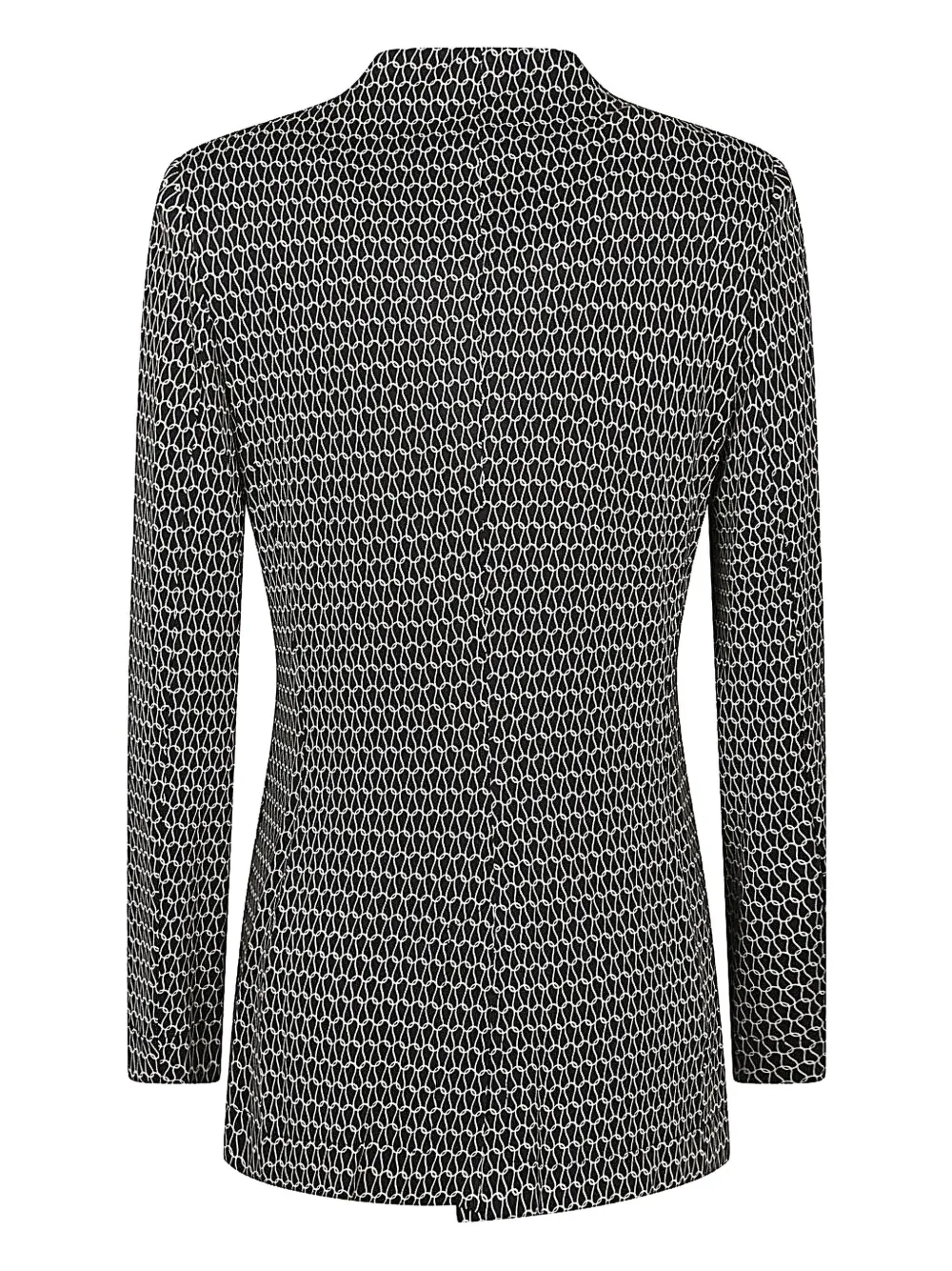 Siyu Geometric-print Button Jacket In Black