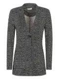 Siyu geometric-print button jacket - Black