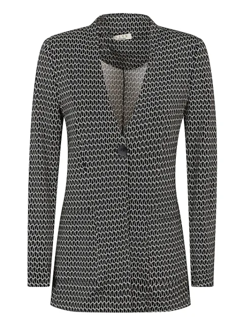 Siyu geometric-print button jacket