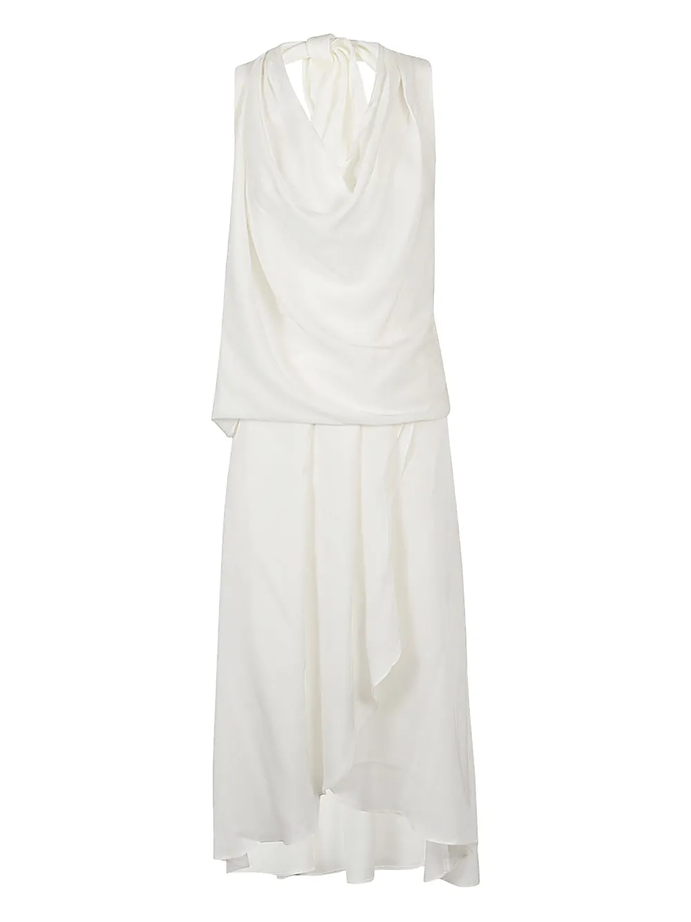 SILK95FIVE cowl-neck sleeveless dress | White | Image 1