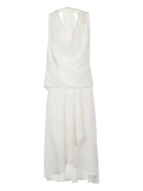 SILK95FIVE cowl-neck sleeveless dress