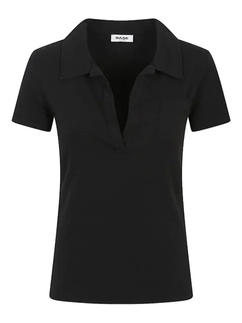 base patch-pocket polo-collar t-shirt