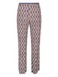 Siyu geometric-print trousers - Brown