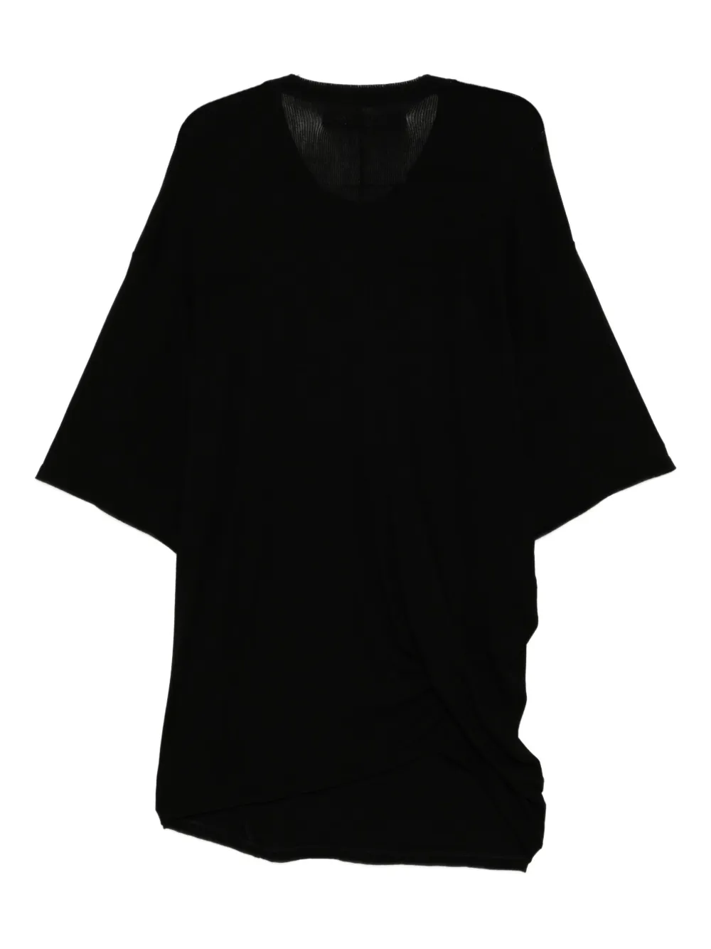 Julius Gedrapeerd T-shirt Zwart