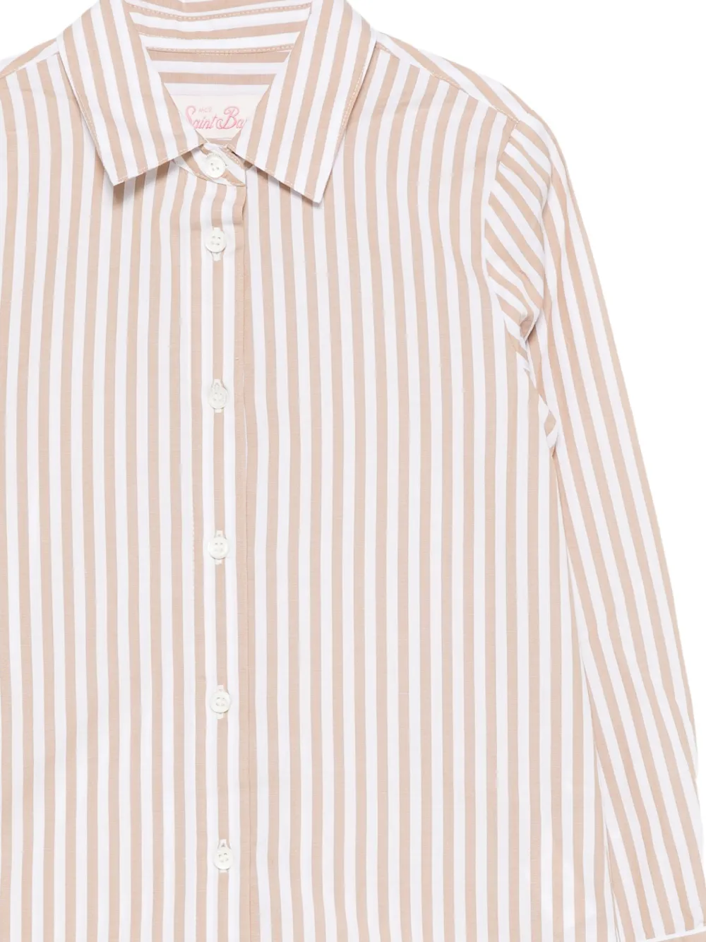 MC2 Saint Barth Kids Brigitte striped shirt Beige