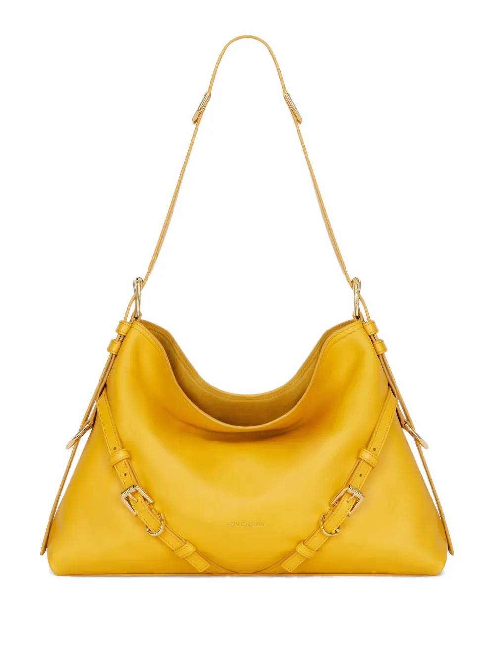 Givenchy Medium Voyou bag in shiny leather - Giallo