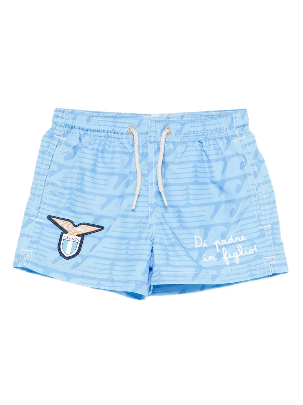 MC2 Saint Barth Kids patch-detail swim shorts Blauw