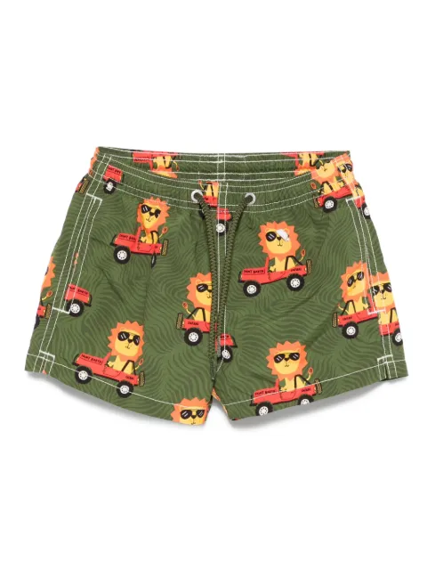 MC2 Saint Barth Kids shorts de playa con león estampado