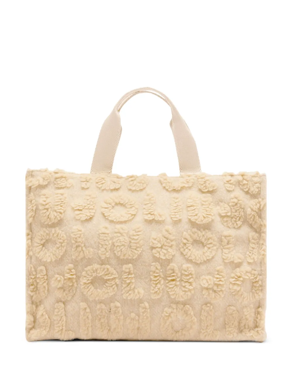 logo-embossed tote bag