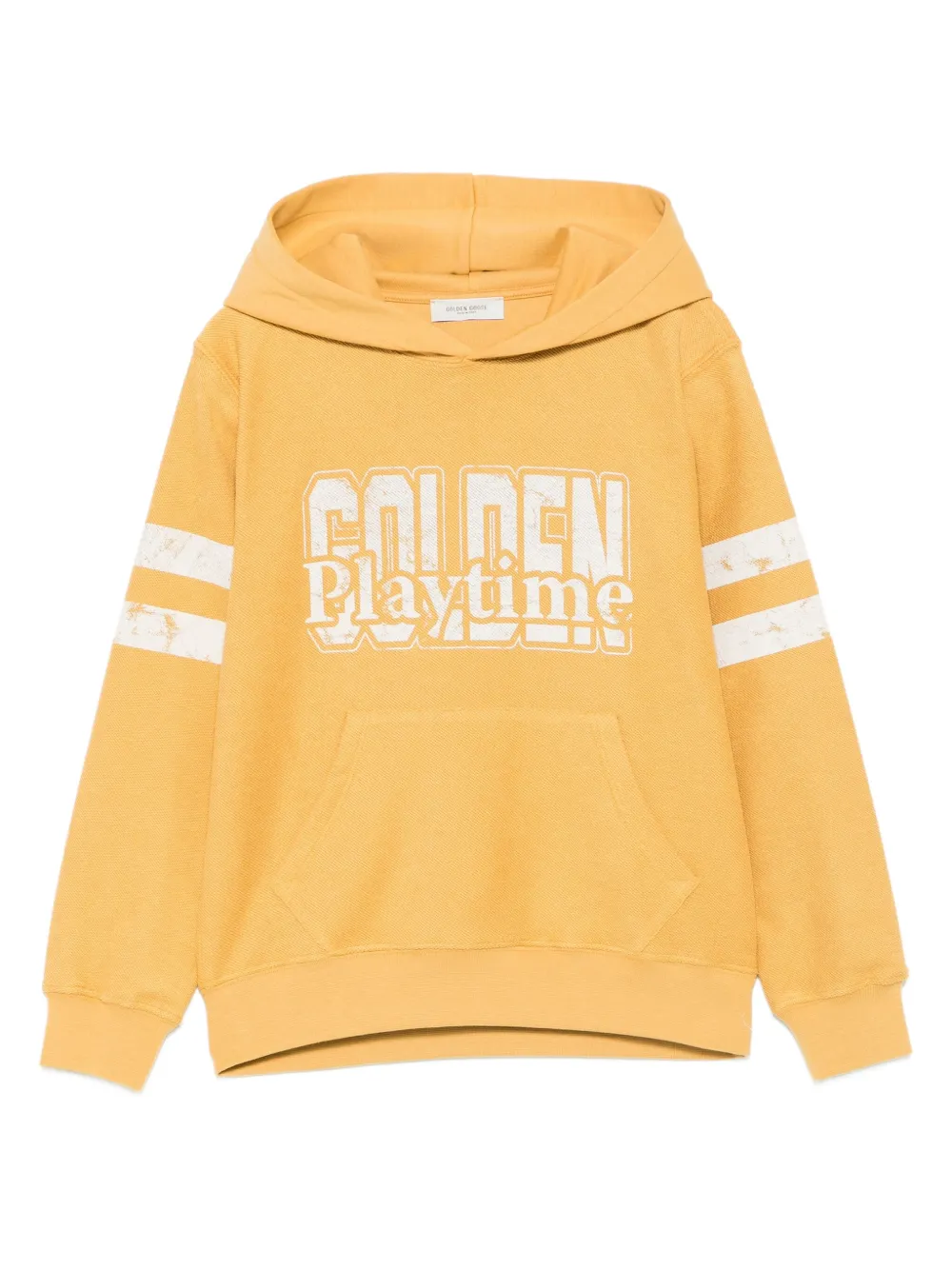 Golden Goose Kids logo-print sleeve-stripe hoodie | Neutrals | Image 1