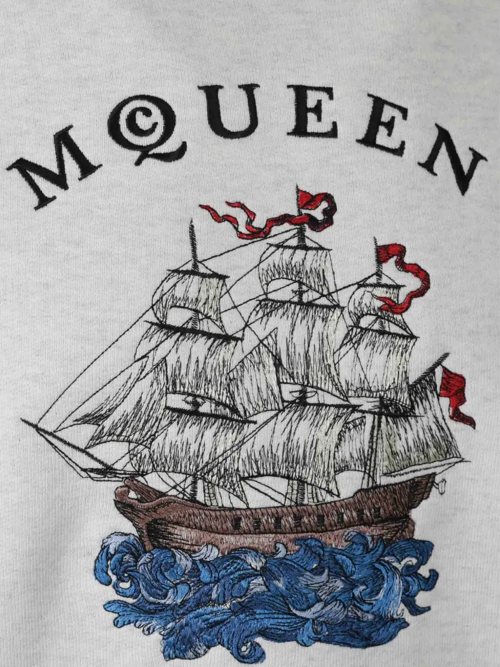 Alexander McQueen embroidered ship sweatshirt Beige