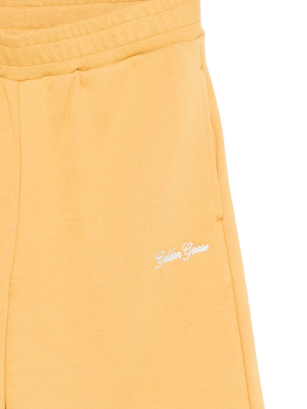 Golden Goose Kids embroidered-logo shorts Beige