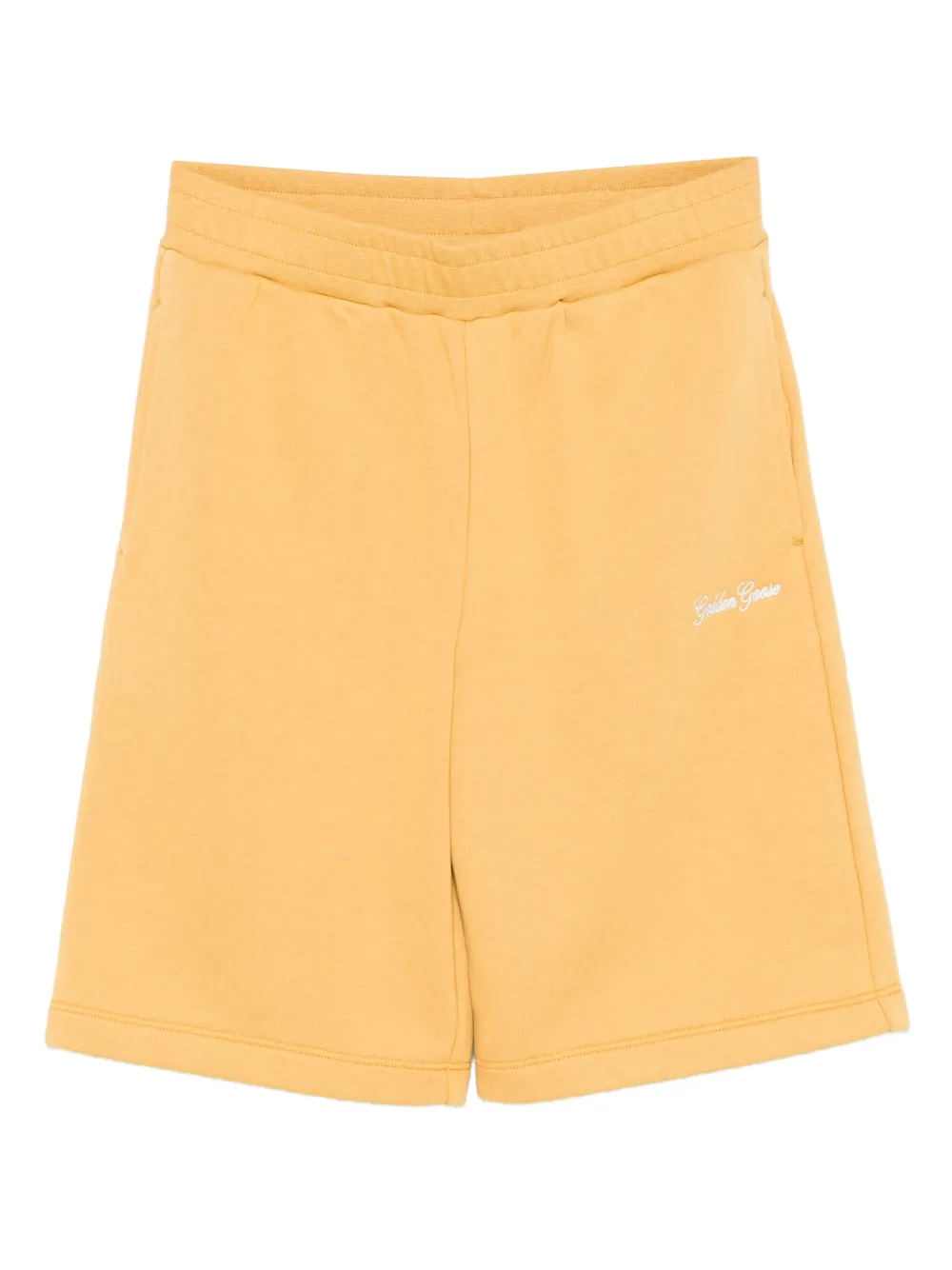 Golden Goose Kids embroidered-logo shorts Beige