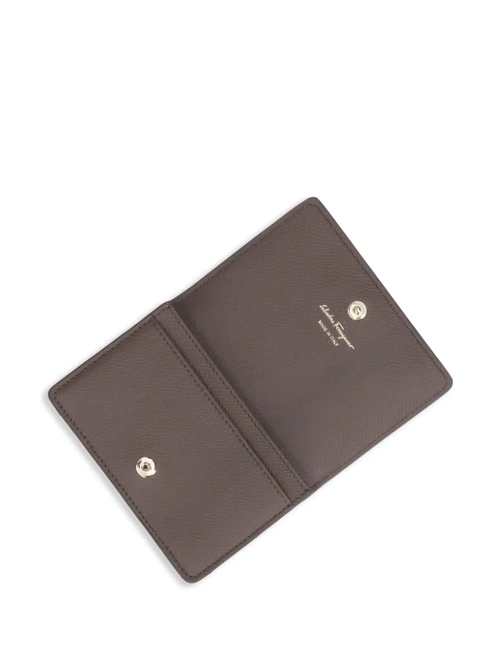 Ferragamo Gancini leren portemonnee Bruin