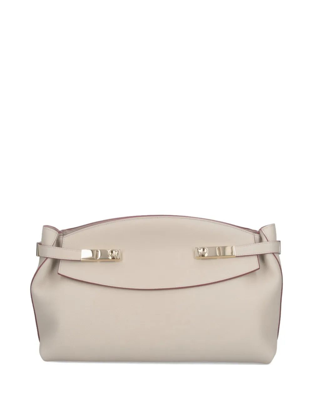Ferragamo Hug structured clutch bag Beige