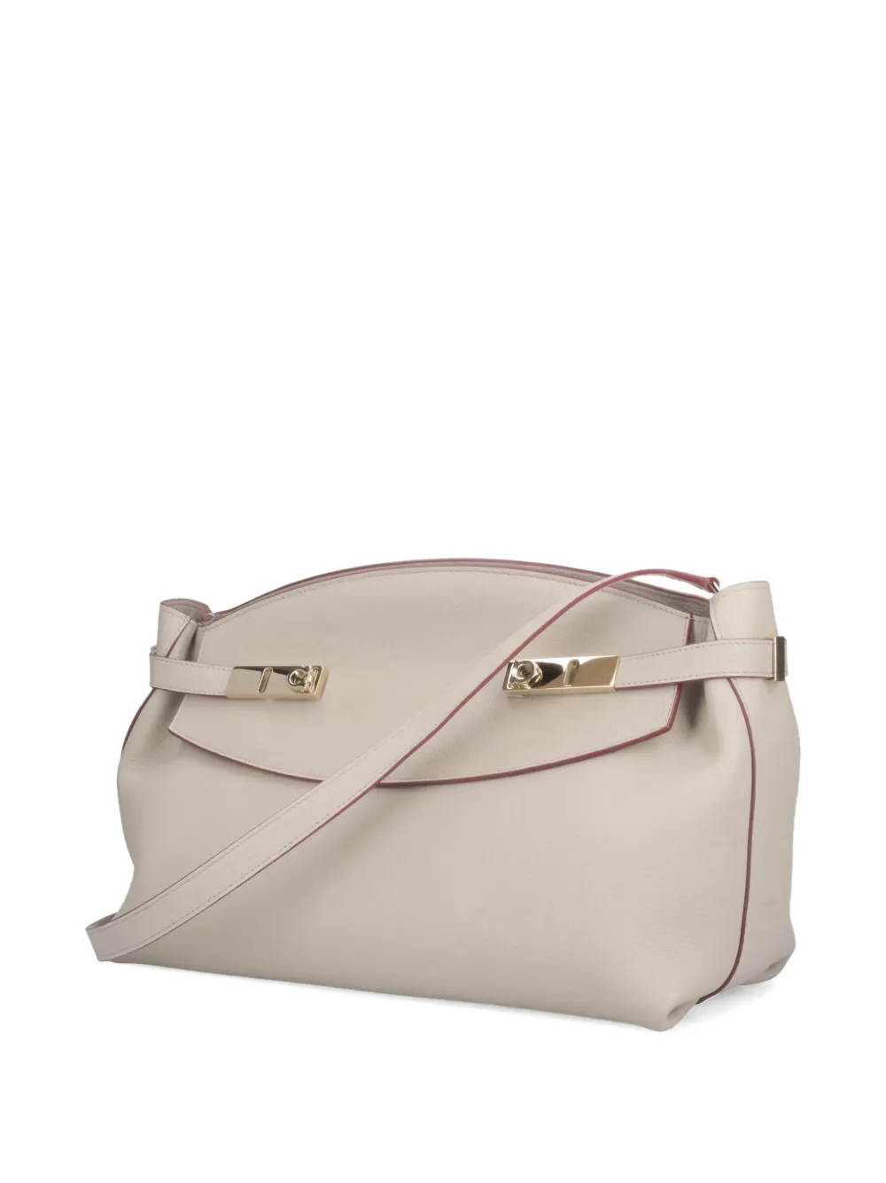 Ferragamo Hug clutch met structuur Beige