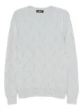 Gran Sasso chevron-pattern crew-neck sweater - Blue