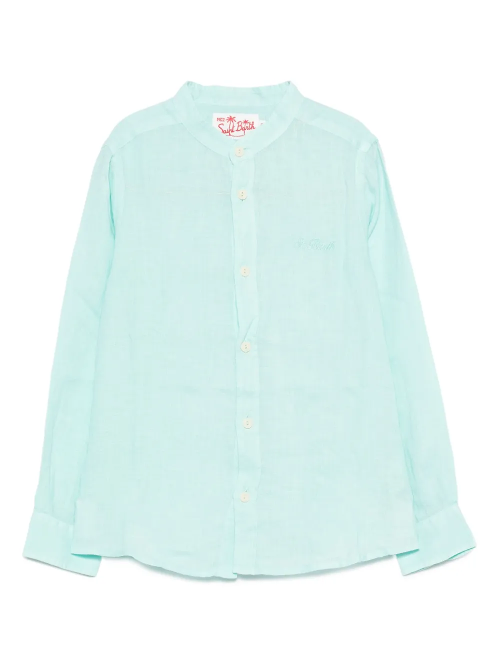 MC2 Saint Barth Kids linen shirt Groen