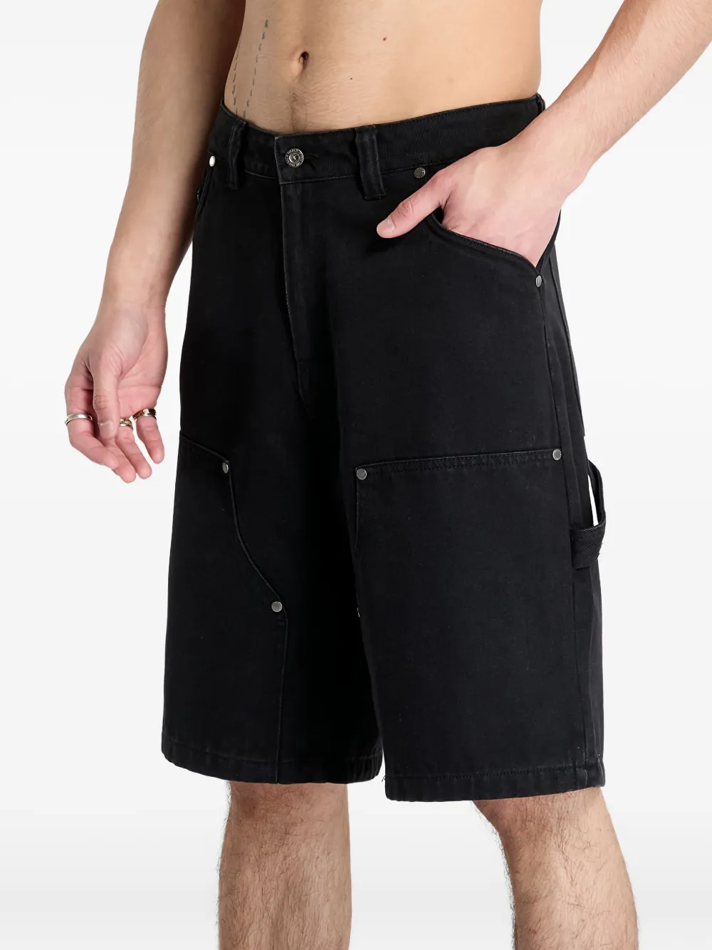 dime Spijkershorts met dubbele zak Zwart