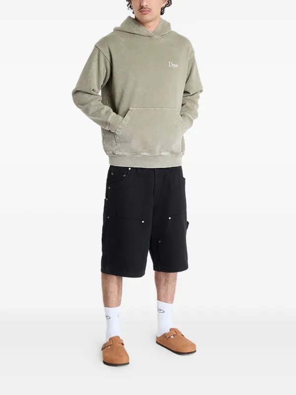 DIMEグレーパーカー Dime Cursive Small Logo Zip Hoodie / Heather Gray (ダイム ジップ