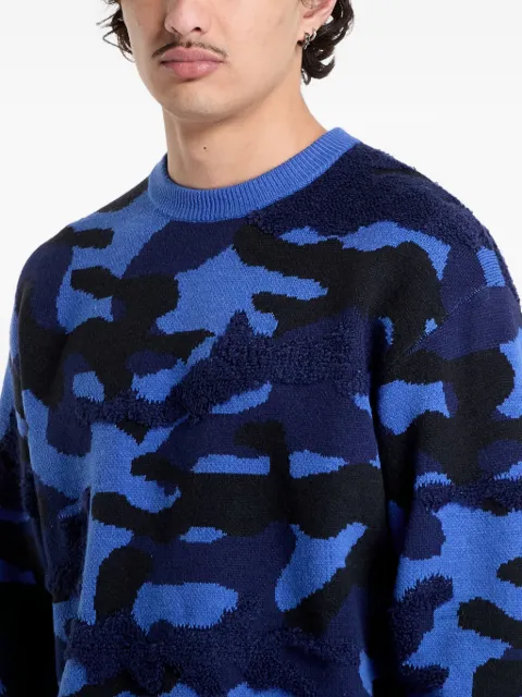 dime camouflage-intarsia sweater