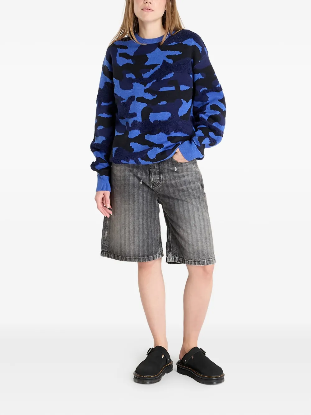 dime camouflage-intarsia sweater | Knitted Sweaters | Image 2