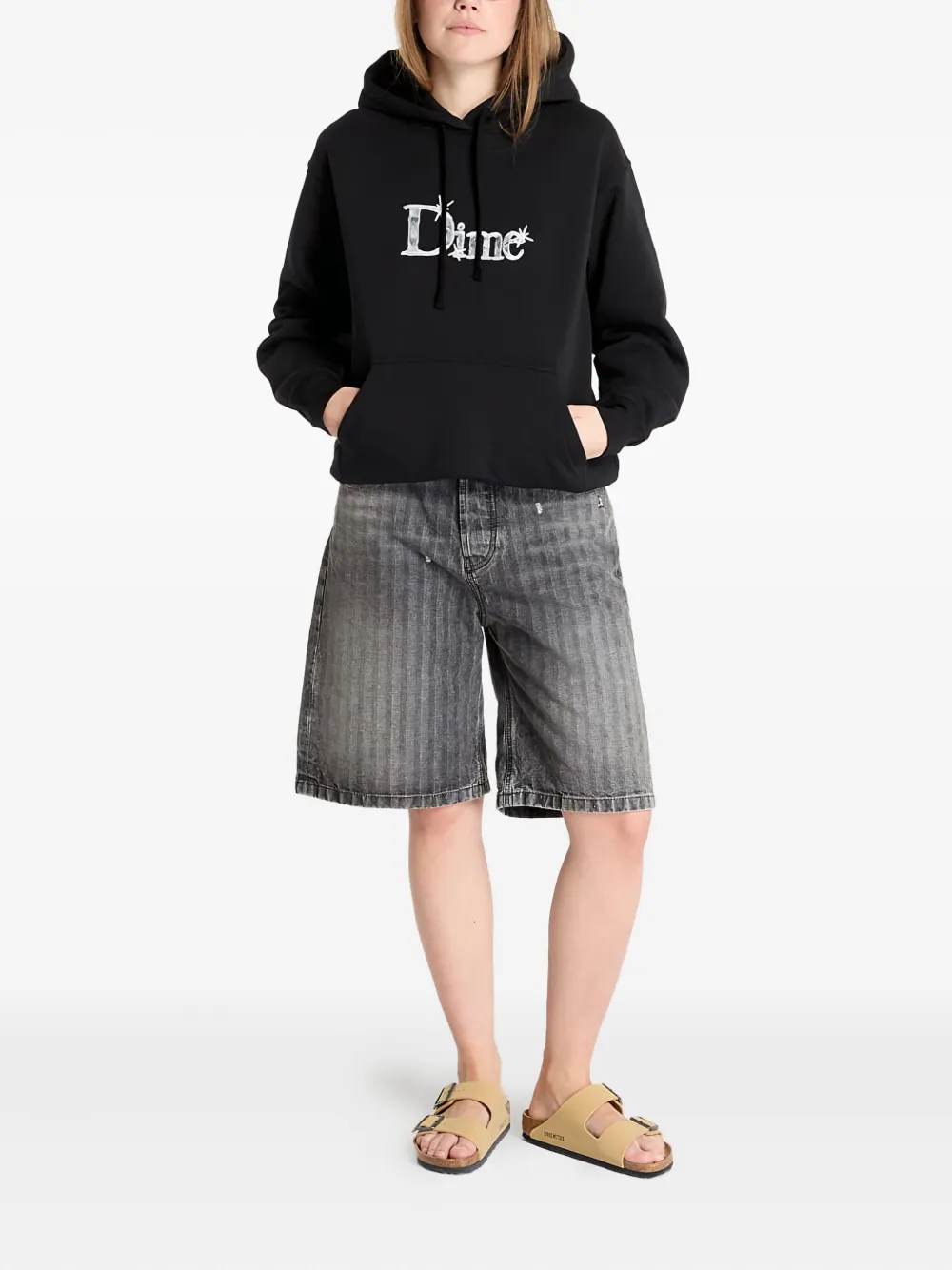 dime logo-embroidered hoodie | Hoodies | Image 2