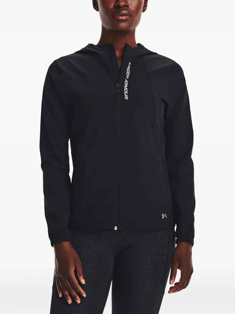 Under Armour Outrun The Storm Hooded Jacket In Black