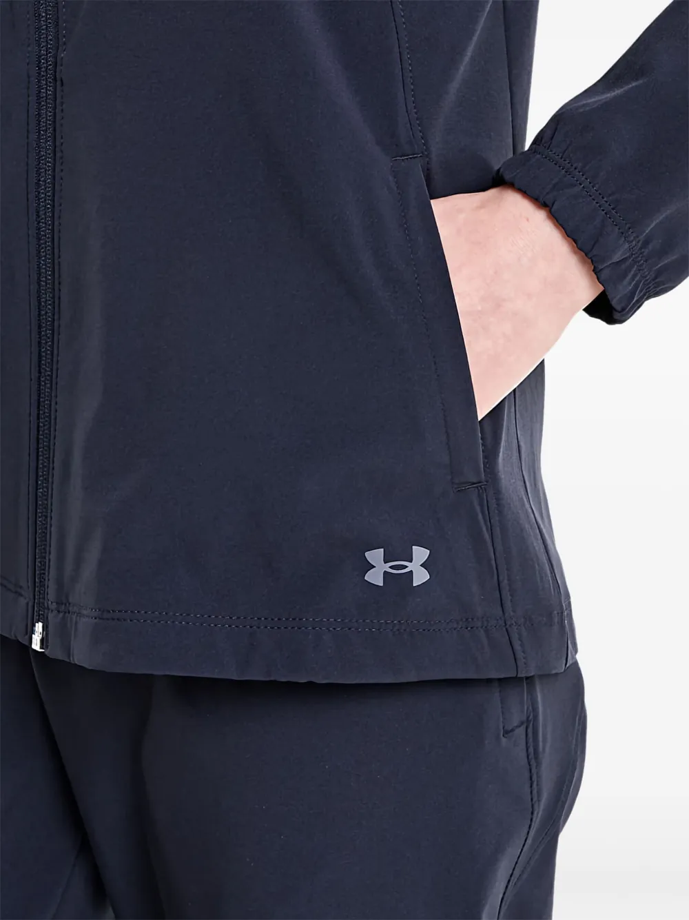 Under Armour Outrun The Storm Hooded Jacket In Black