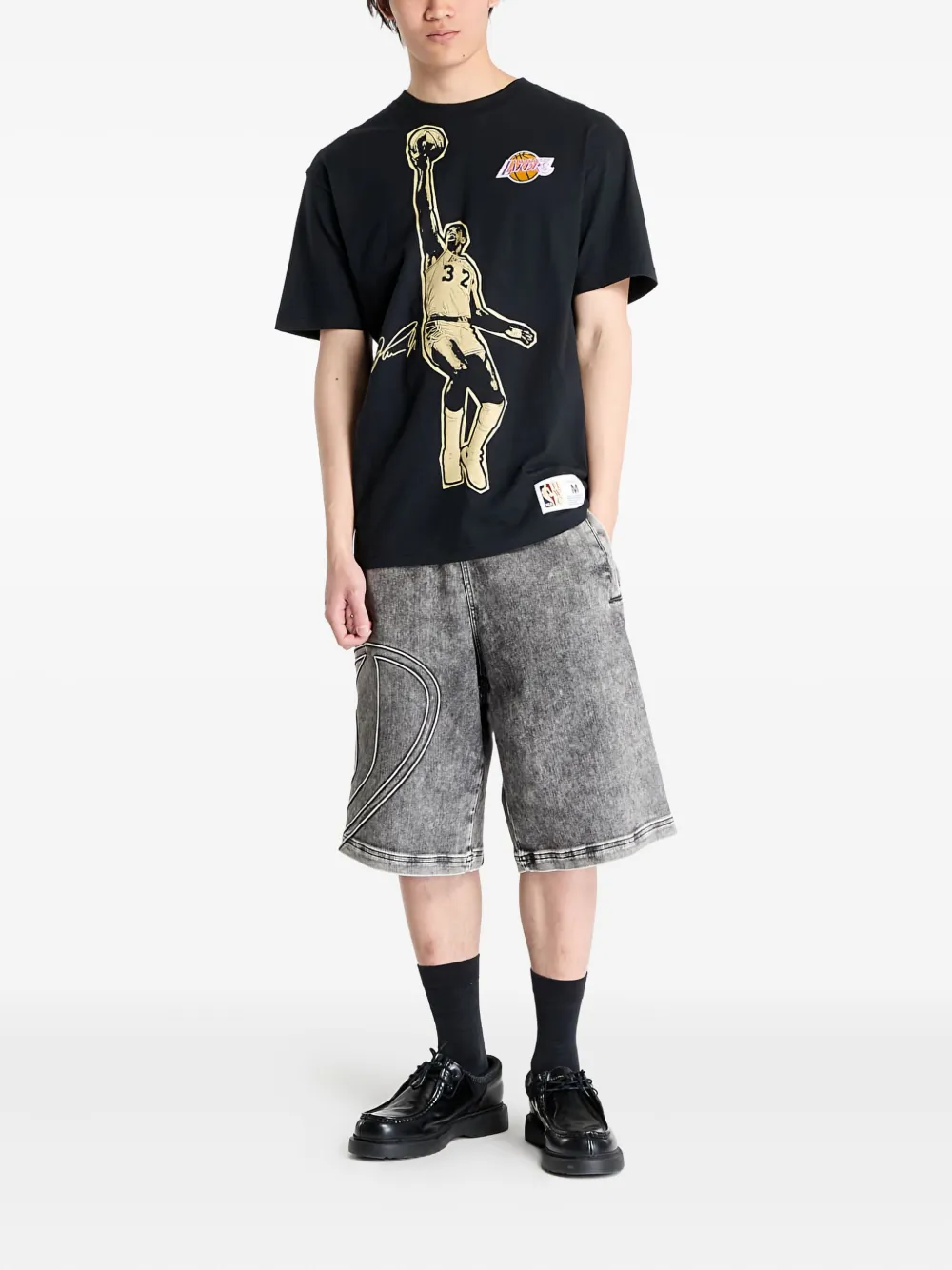 Mitchell & Ness Magic Johnson T-shirt met grafische print - Zwart