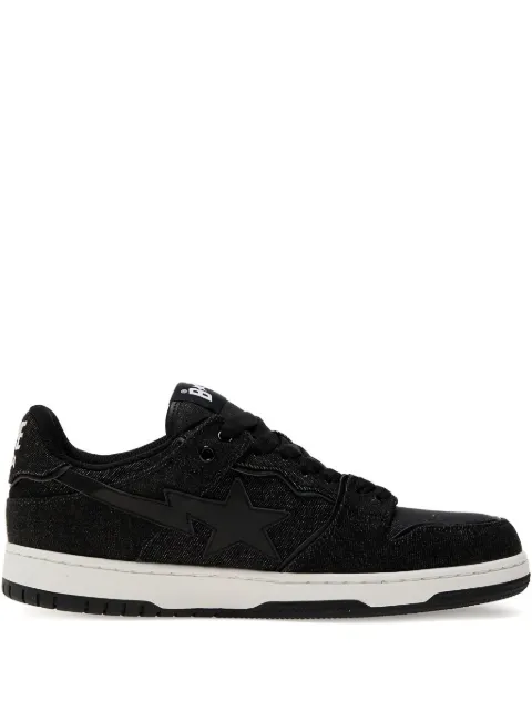 A BATHING APE® star-embellished denim trainers