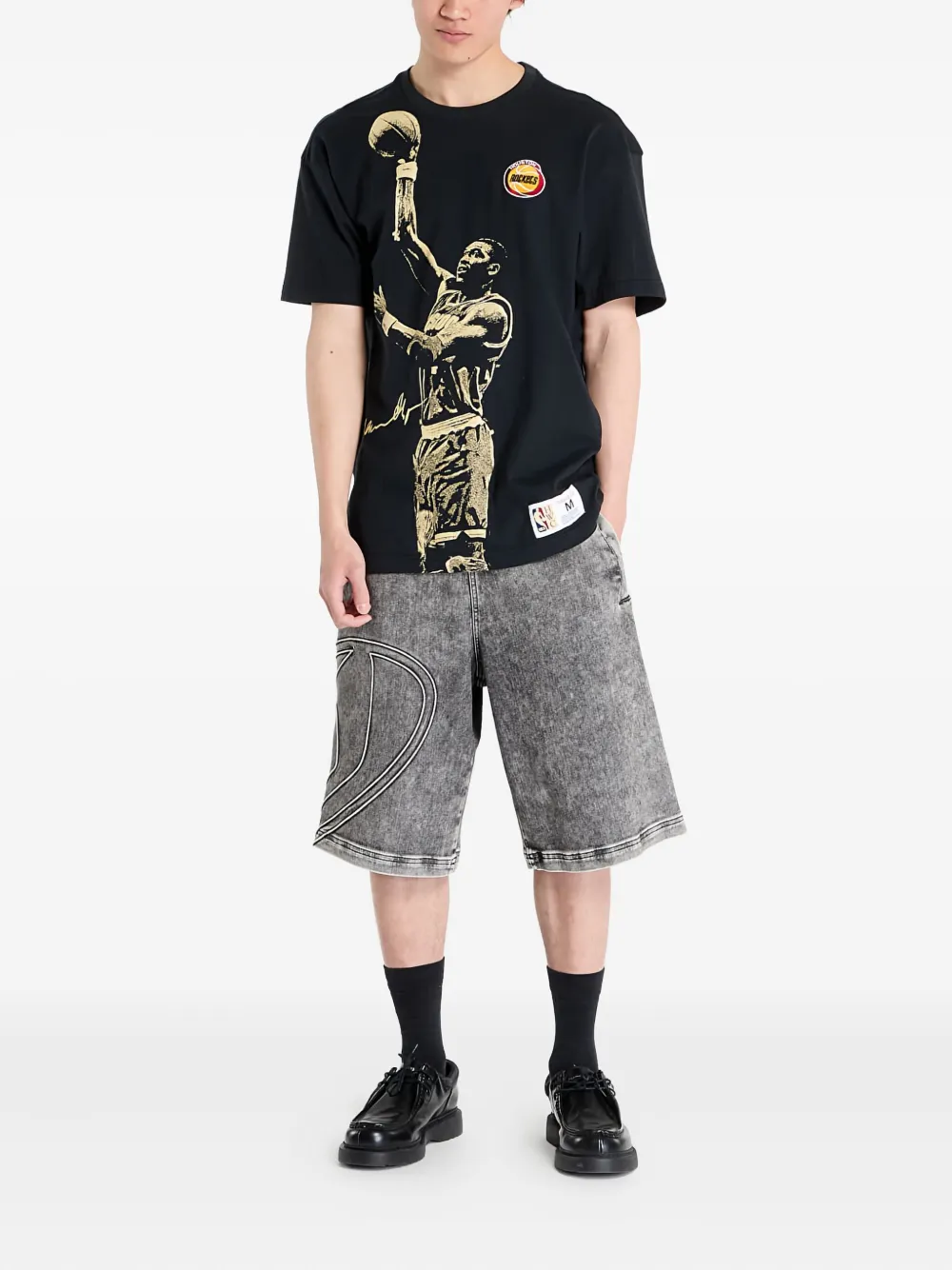 Mitchell & Ness Hakeem Olajuwon T-shirt - Zwart