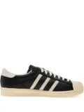 adidas Superstar three-stripe leather sneakers - Black