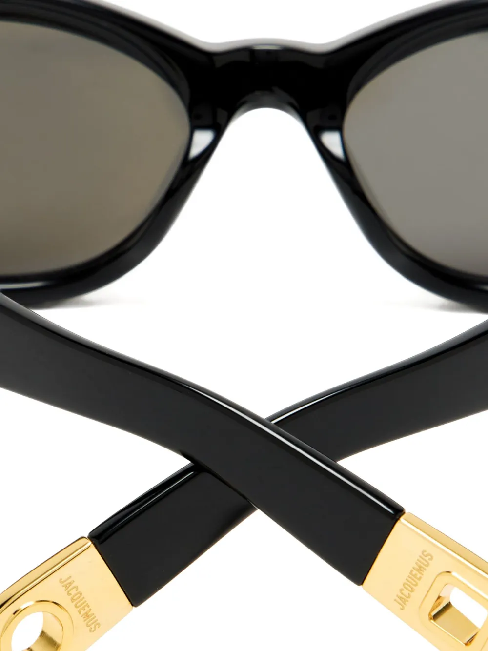 Jacquemus Zonnebril met ovalen montuur Zwart