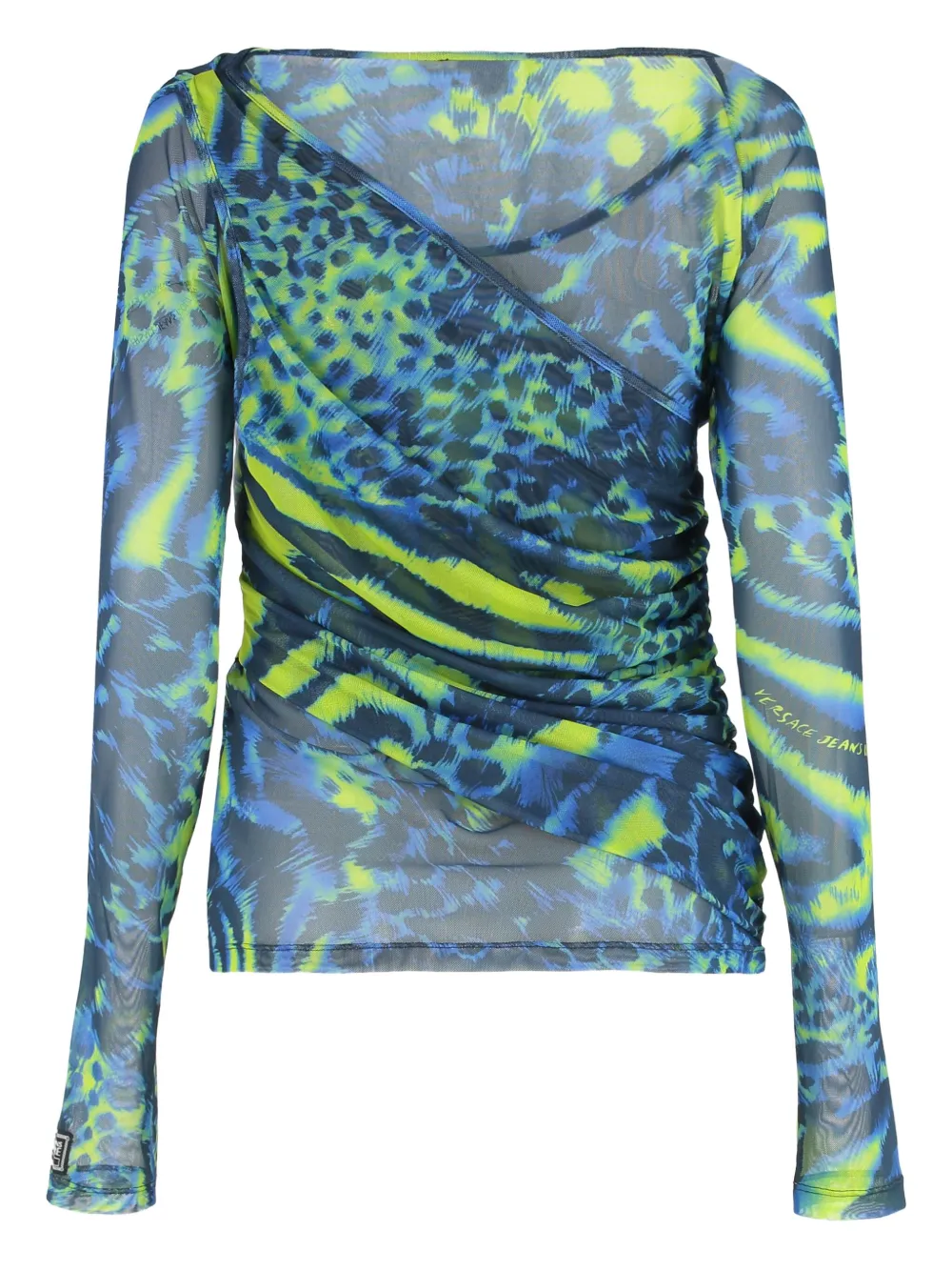 Versace Jeans Couture animal-print draped top | T-Shirts & Jersey Shirts | Image 2