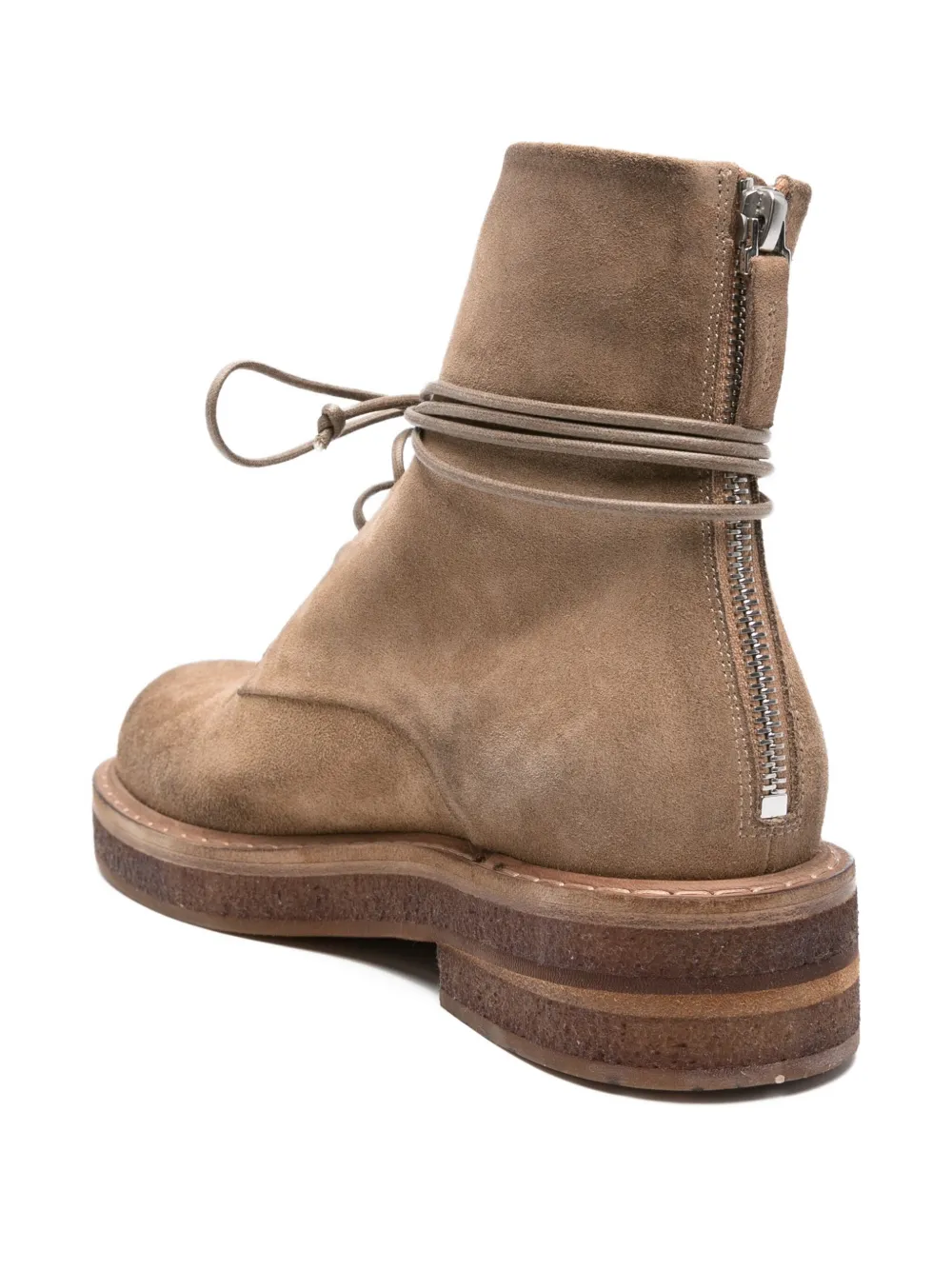 Marsèll lace-up suede combat boots Brown