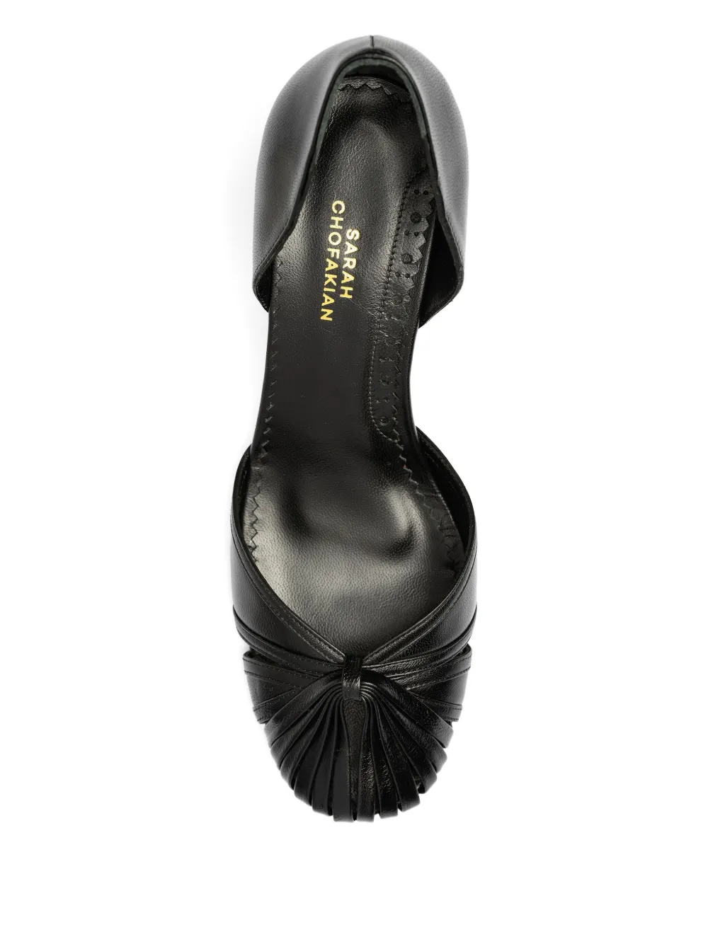 Sarah Chofakian 40 mm pumps met uitgesneden en geknoopte details Zwart