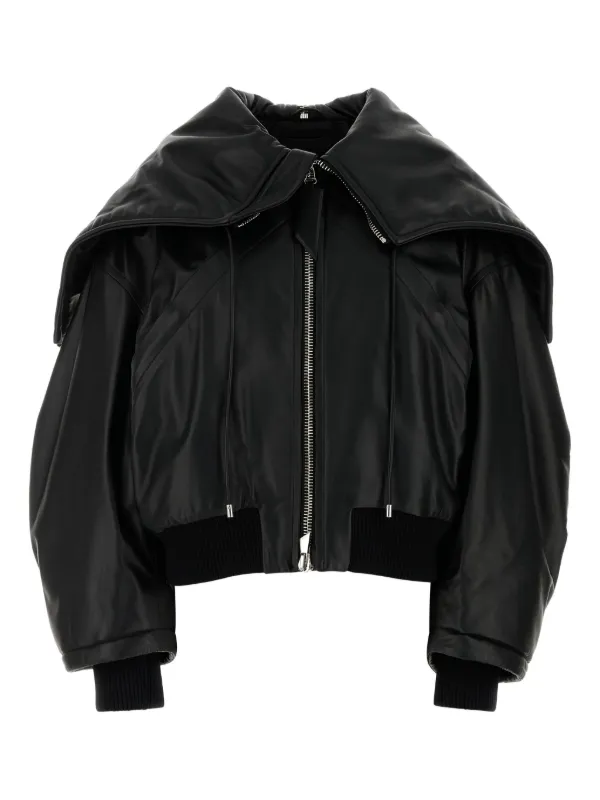 レザージャケット・コート THE ATTICO The Attico Jackets Black The Attico レザージャケット | ブラック | FARFETCH JP